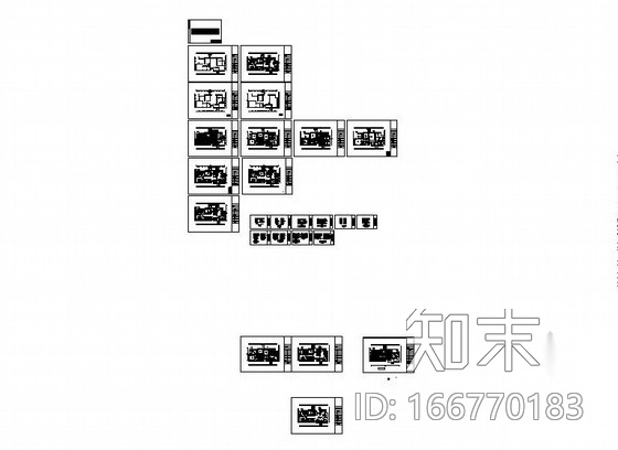 [深圳]时尚简约三室两厅室内设计CAD施工图cad施工图下载【ID:166770183】