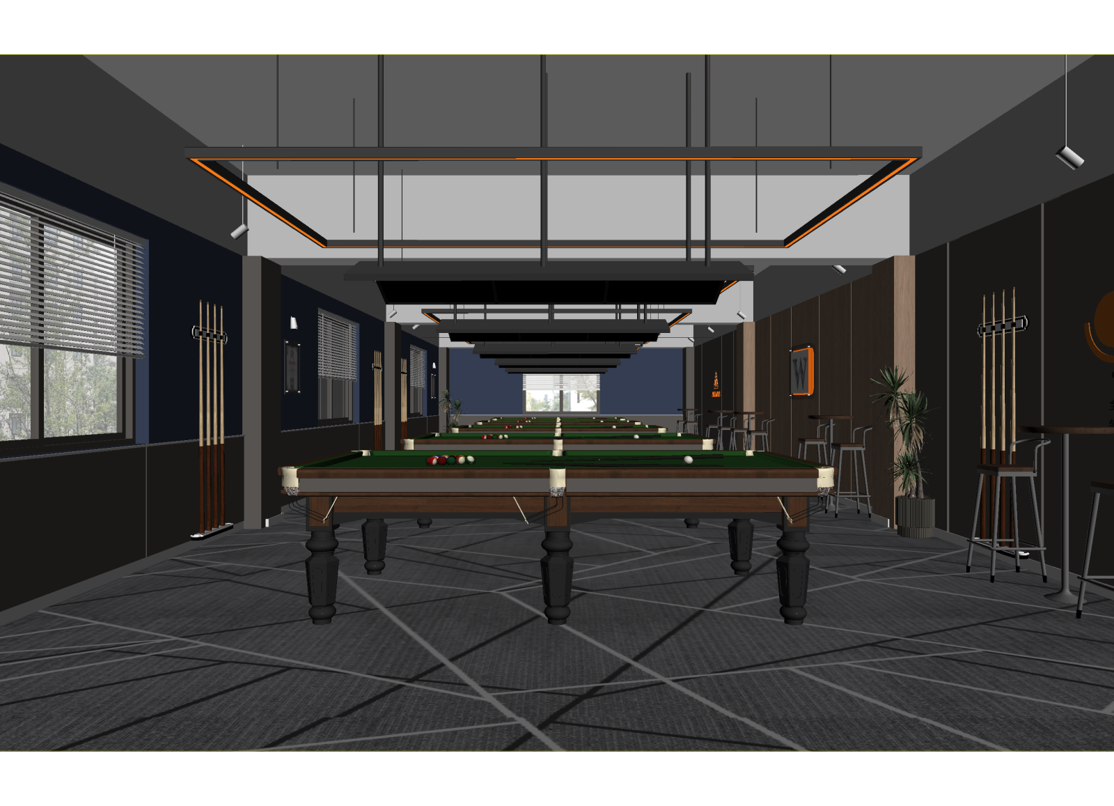 现代台球室3D模型下载【ID:1214305600】