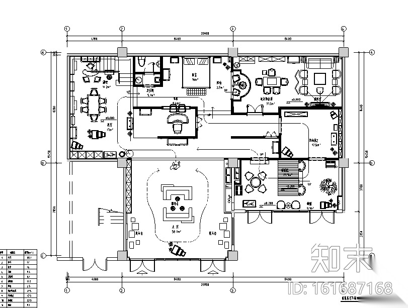 家具家私装饰品展厅设计施工图（附效果图）施工图下载【ID:161687168】