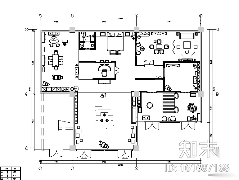 家具家私装饰品展厅设计施工图（附效果图）施工图下载【ID:161687168】