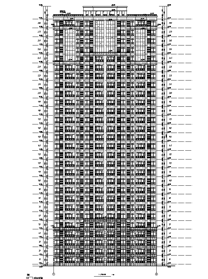 [安徽]高层框架结构多栋全专业住宅建筑施工图cad施工图下载【ID:167524172】