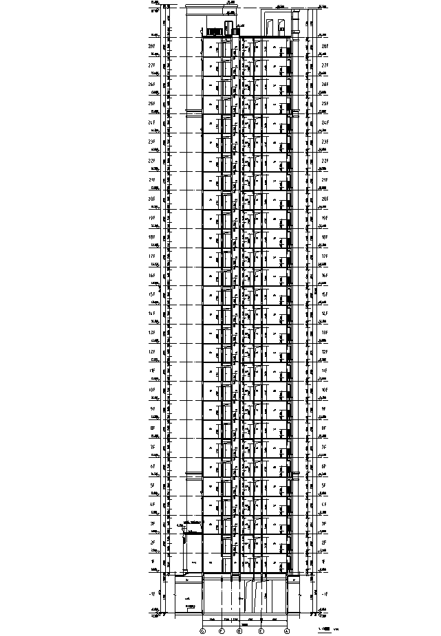 [安徽]高层框架结构多栋全专业住宅建筑施工图cad施工图下载【ID:167524172】