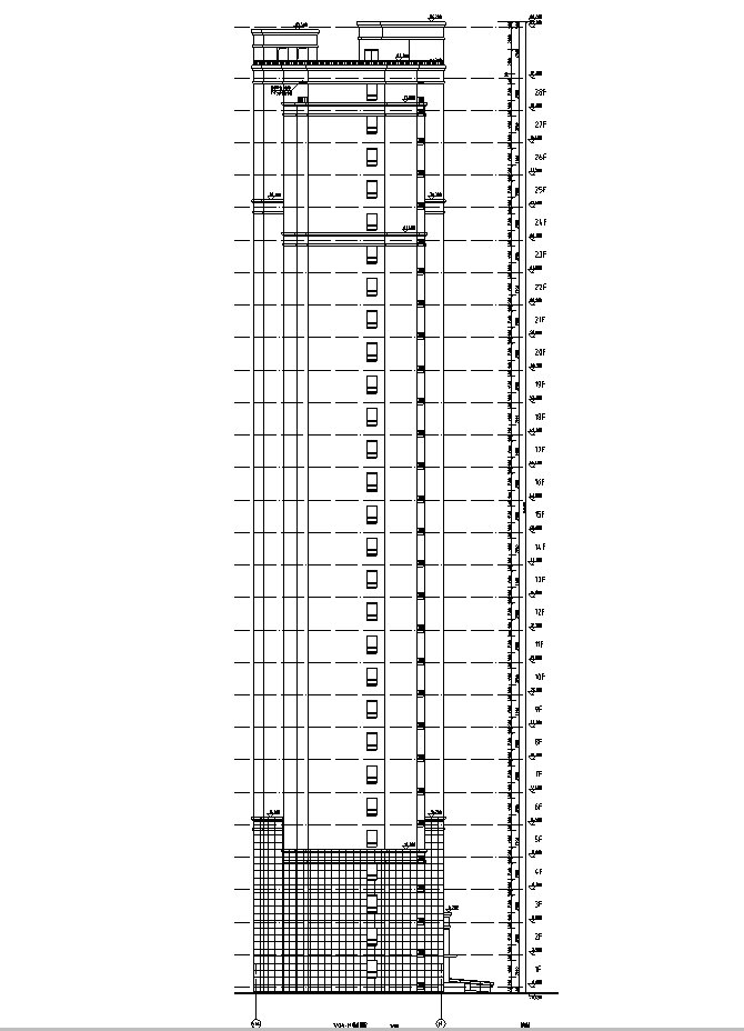 [安徽]高层框架结构多栋全专业住宅建筑施工图cad施工图下载【ID:167524172】