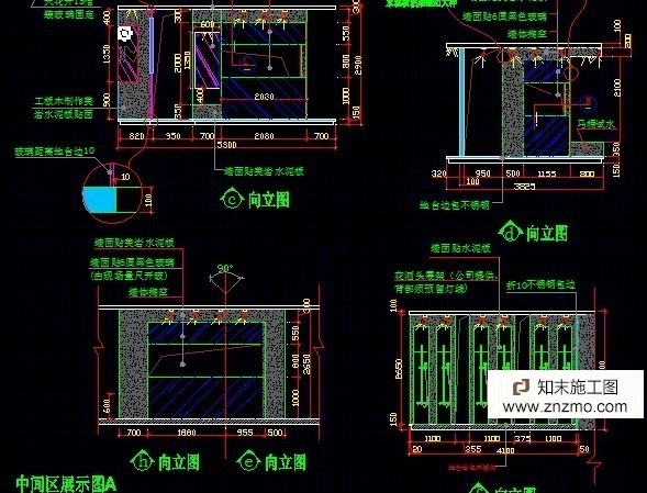 洁具专卖店施工图cad施工图下载【ID:76948108】