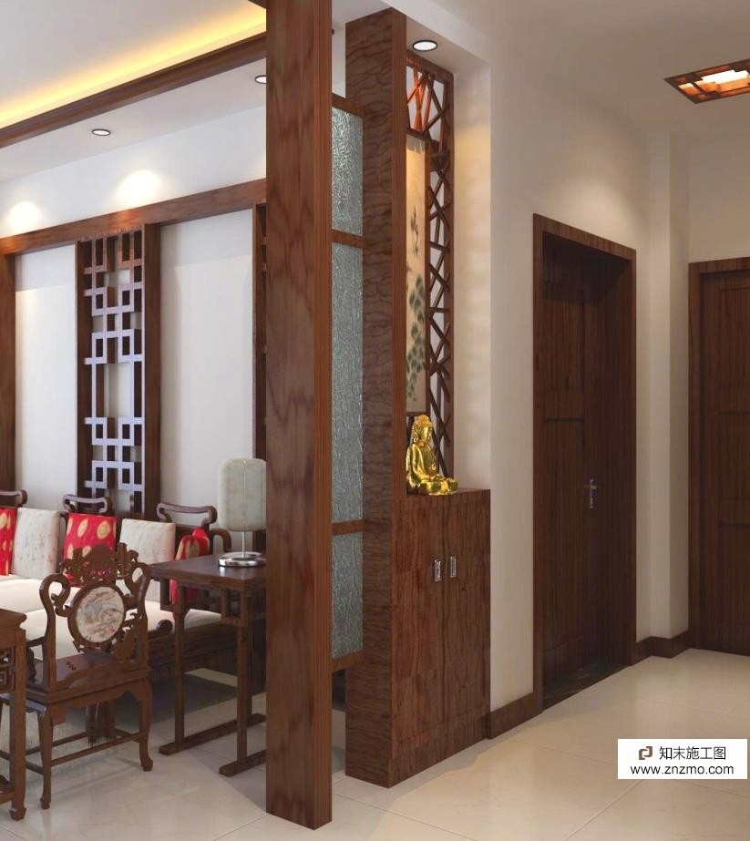 中式风施工图附效果图cad施工图下载【ID:36915168】