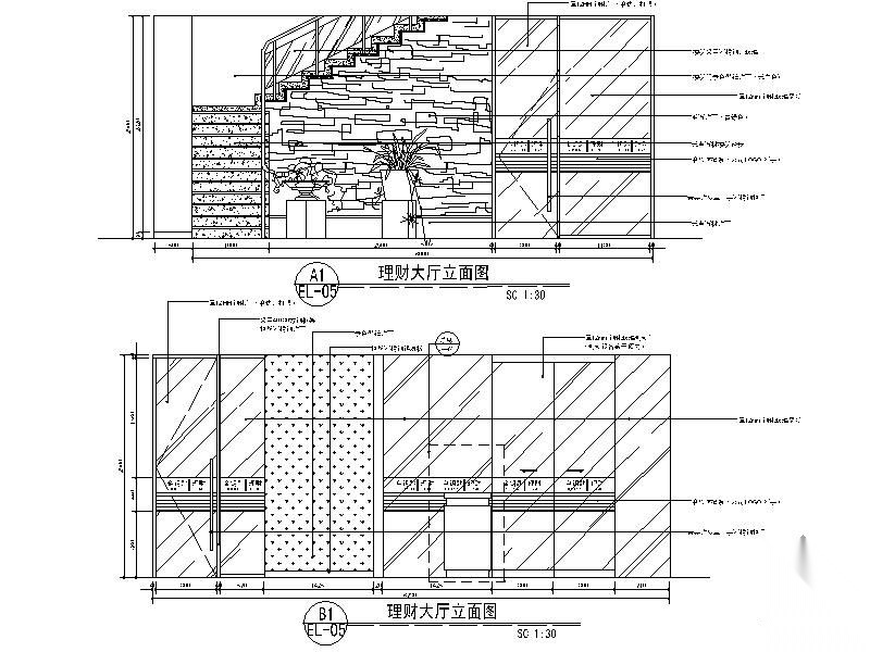 2009农业银行某支行办公室装修图cad施工图下载【ID:160702465】