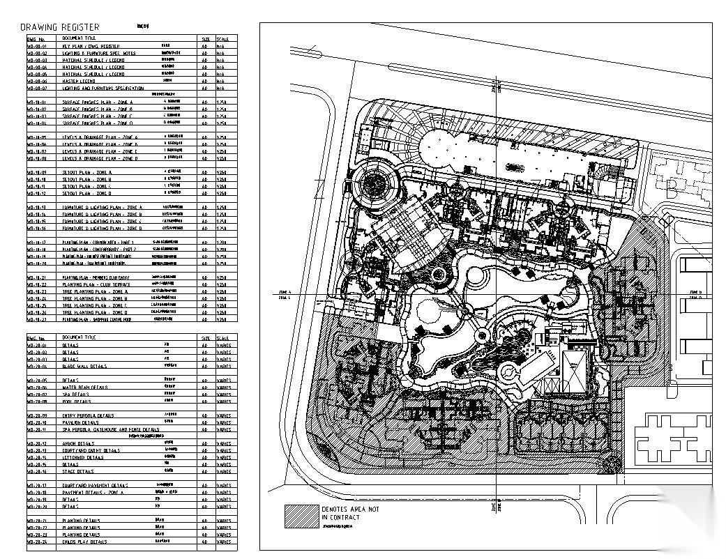 [广东]某新世界居住区景观设计全套施工图（包含cad+95）施工图下载【ID:161020143】