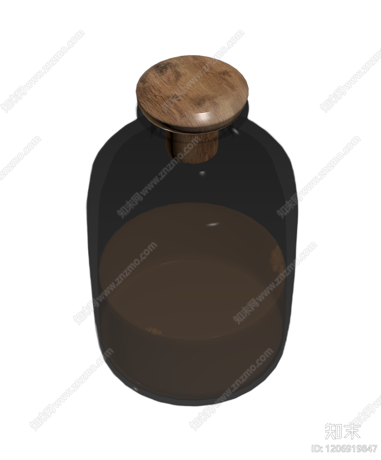 玻璃瓶带木塞3D模型下载【ID:1206919847】