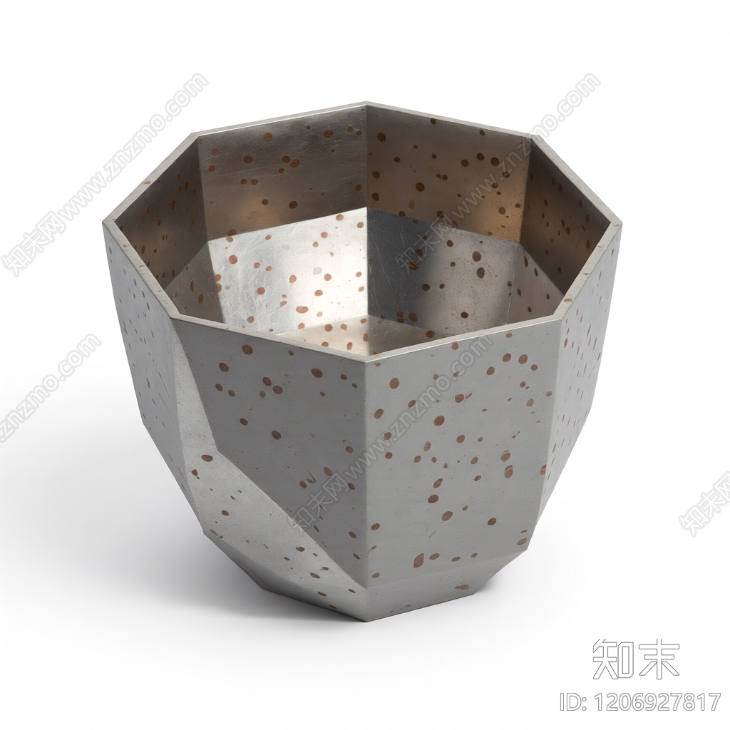 带斑点八角花盆3D模型下载【ID:1206927817】