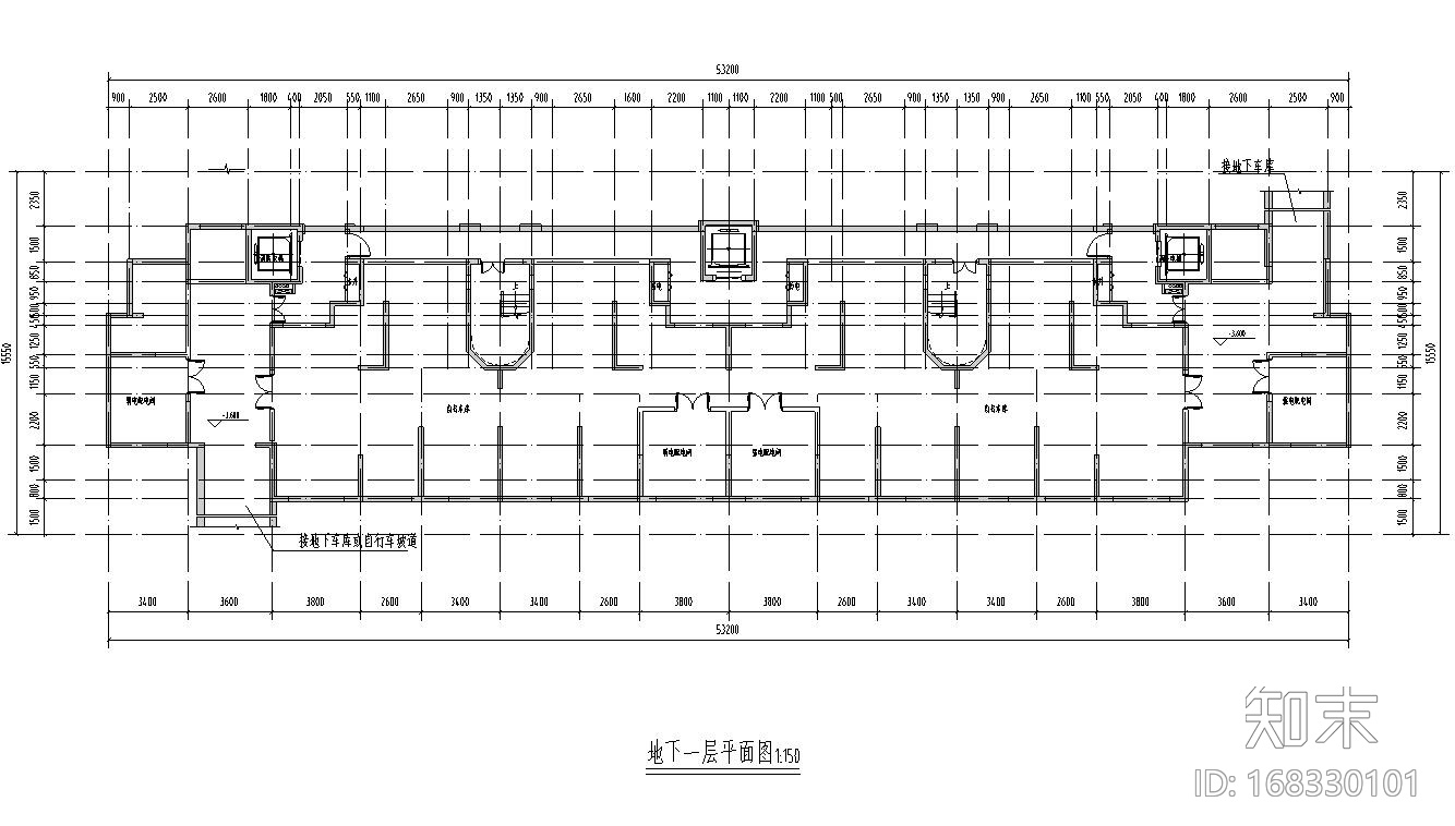 高层户型图-164㎡户型设计cad施工图下载【ID:168330101】