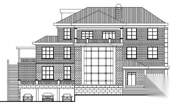 重庆某三层别墅建筑施工图施工图下载【ID:151392152】