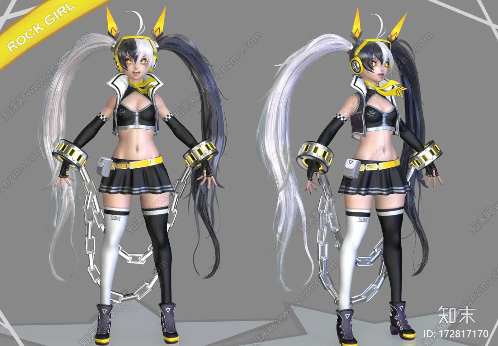 现代二次元初音未来CG模型下载【ID:172802177】