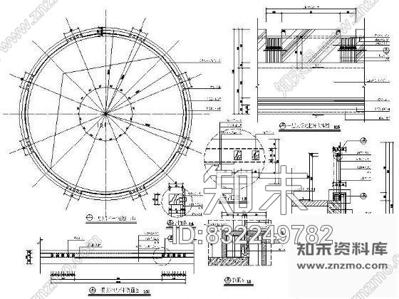 图块/节点大堂环形栏杆详图cad施工图下载【ID:832249782】