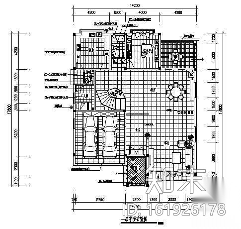 东莞某花园别墅中式装修图cad施工图下载【ID:161926178】