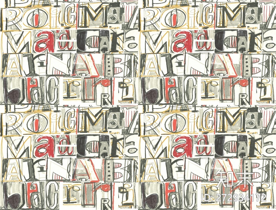 涂鸦壁纸贴图下载【ID:272934172】