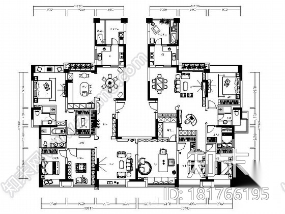 [重庆]知名建筑学院工作室设计简欧豪华家居室内施工图施工图下载【ID:181766195】