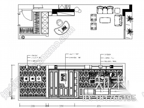 [重庆]知名建筑学院工作室设计简欧豪华家居室内施工图施工图下载【ID:181766195】