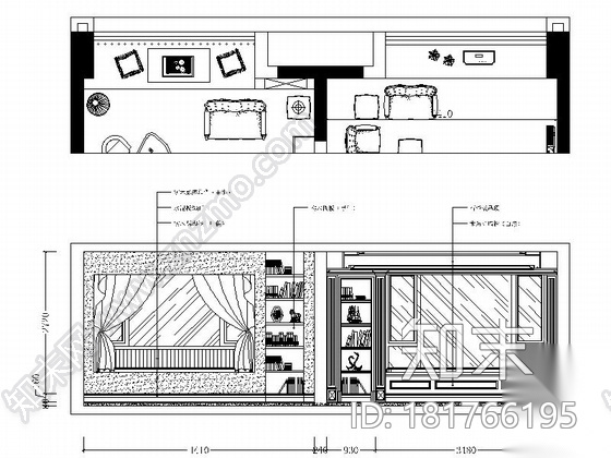 [重庆]知名建筑学院工作室设计简欧豪华家居室内施工图施工图下载【ID:181766195】