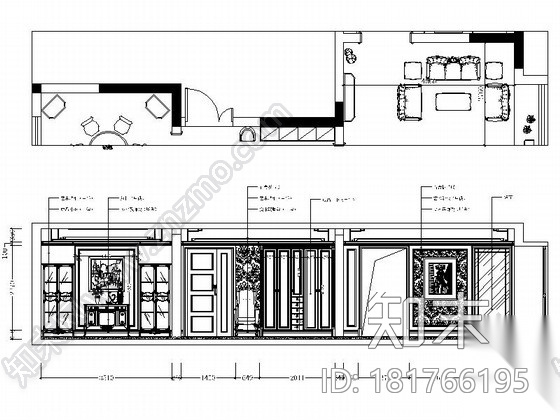 [重庆]知名建筑学院工作室设计简欧豪华家居室内施工图施工图下载【ID:181766195】