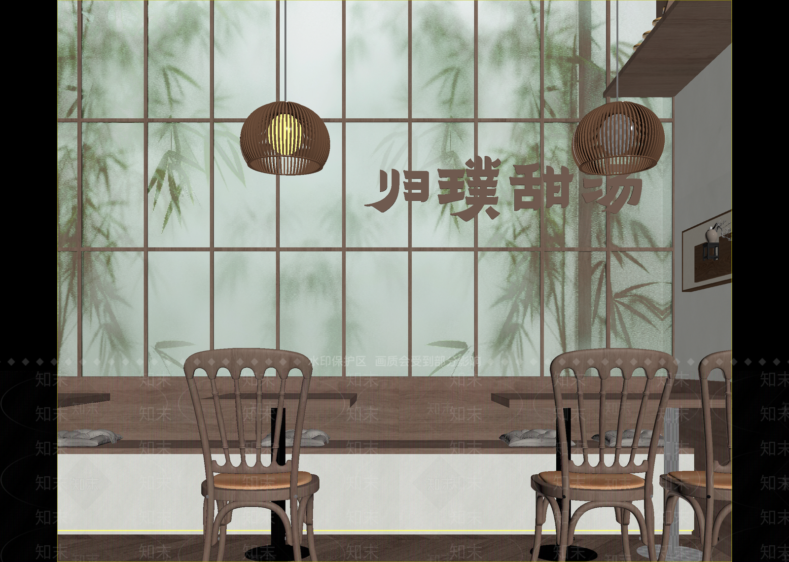 新中式甜品店3D模型下载【ID:1215003076】