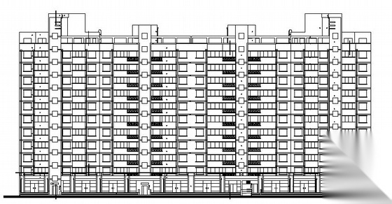 某十三层住宅楼建筑方案图cad施工图下载【ID:149845163】