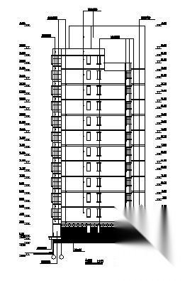 某十三层住宅楼建筑方案图cad施工图下载【ID:149845163】