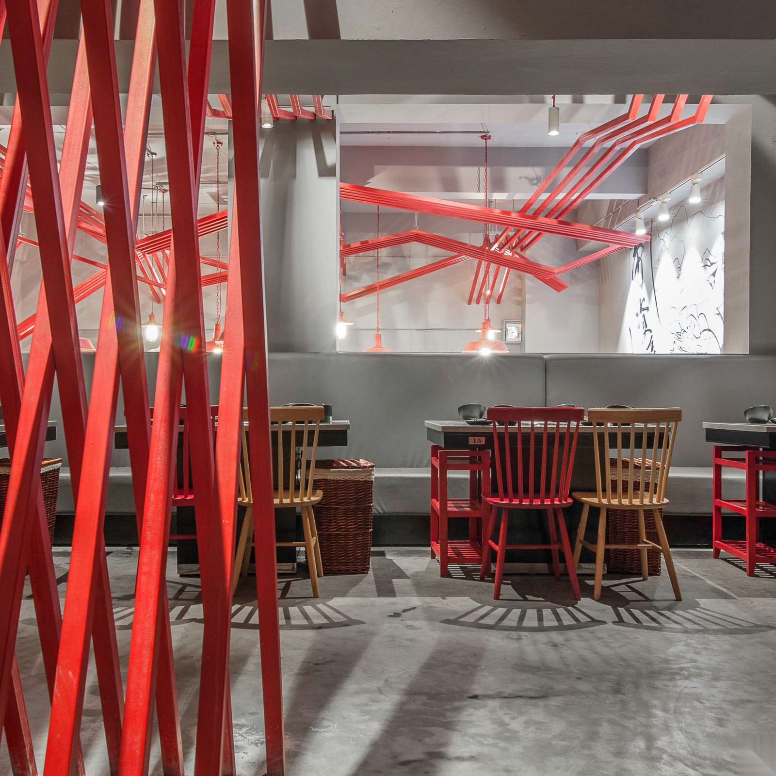 [重庆]重庆逗士串串餐厅装饰施工图+实景图cad施工图下载【ID:160713169】