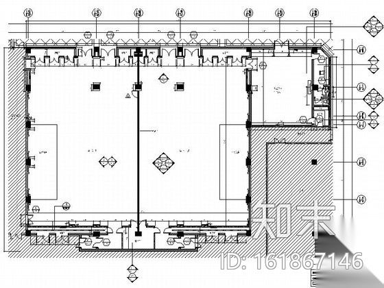 [广东]豪华主题酒店宴会厅装修CAD竣工图施工图下载【ID:161867146】