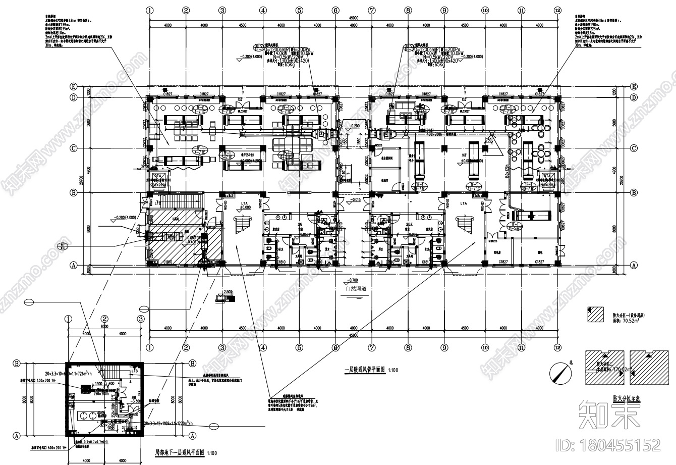 [广东]双子楼会所暖通_空调通风设计施工图cad施工图下载【ID:180455152】