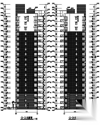 某十八层住宅楼建筑施工图cad施工图下载【ID:149843134】