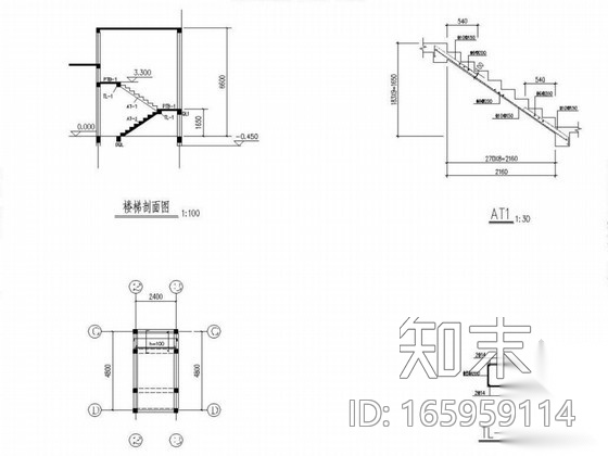 二层砖混坡屋面别墅结构图施工图下载【ID:165959114】