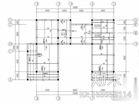 二层砖混坡屋面别墅结构图施工图下载【ID:165959114】