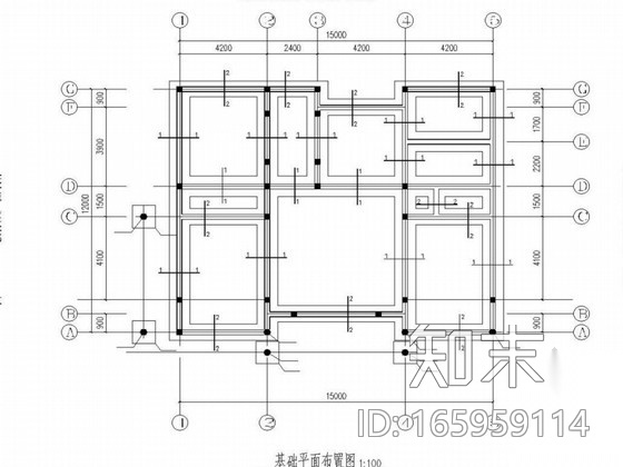 二层砖混坡屋面别墅结构图施工图下载【ID:165959114】