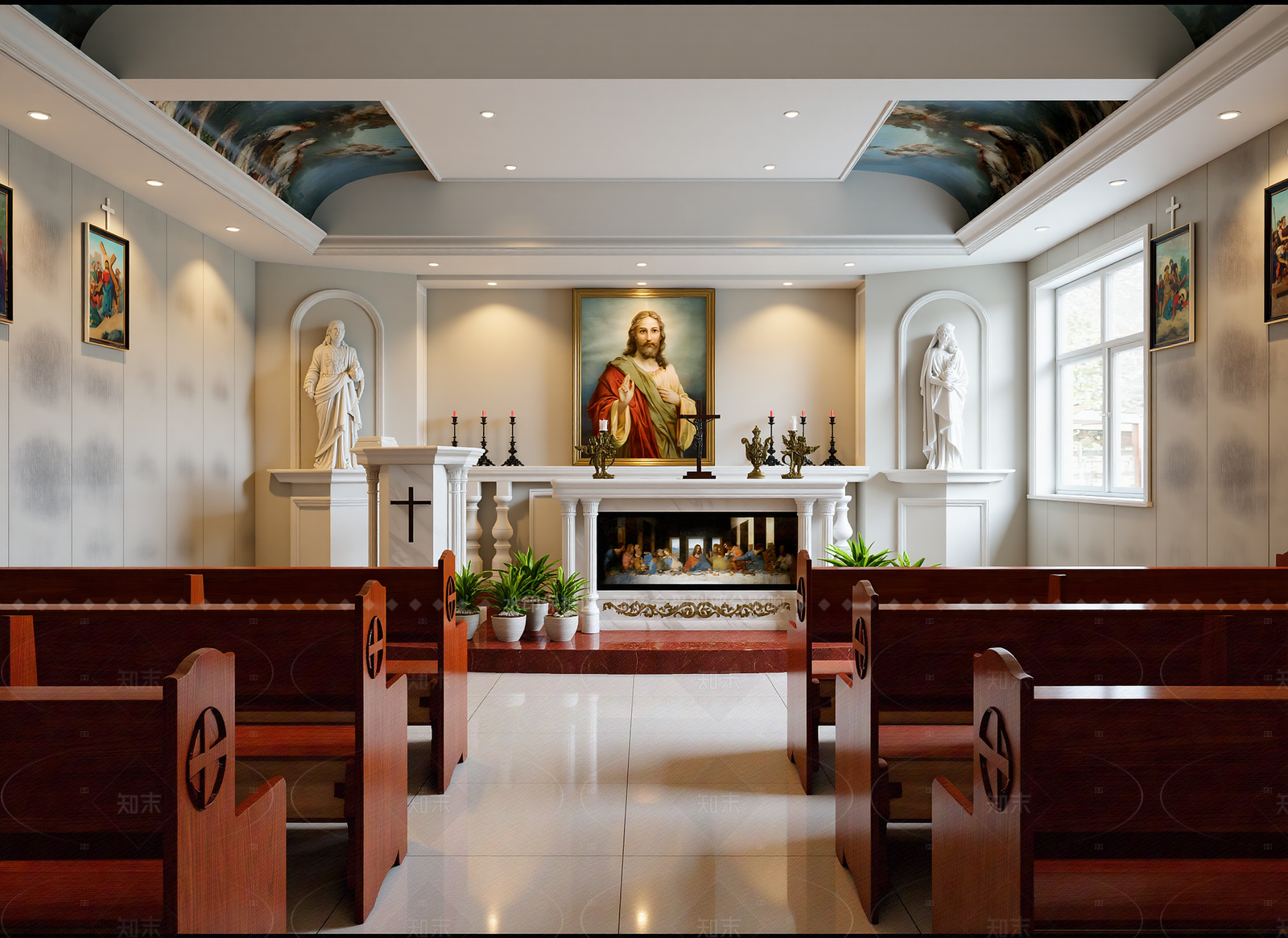 教堂3D模型下载【ID:1214586693】