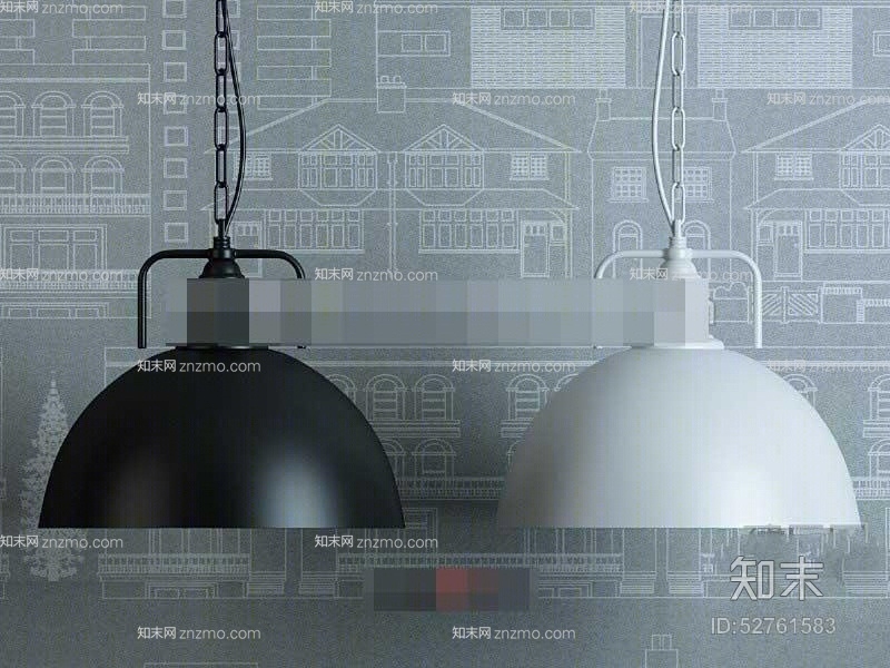 现代铁艺吊灯3D模型下载【ID:52761583】