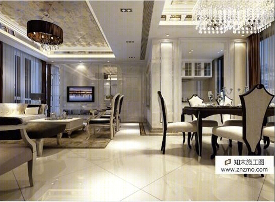 家装施工图一套cad施工图下载【ID:36907061】