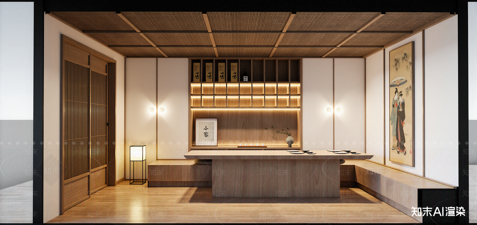 日式包厢SU模型下载【ID:1215979279】