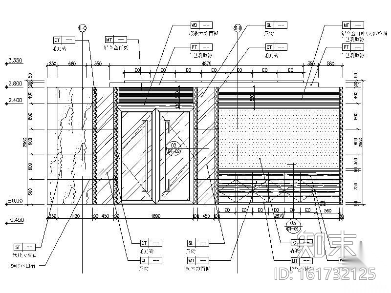 [广东]公寓架空层小会议室施工图（含效果）cad施工图下载【ID:161732125】