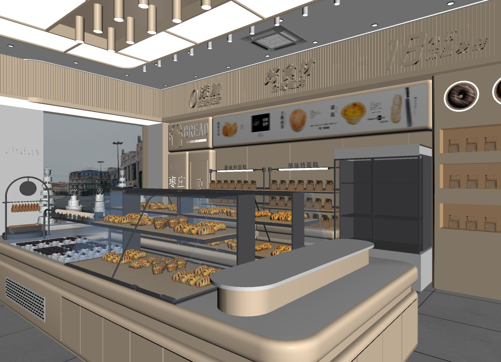 现代面包店3D模型下载【ID:1214764777】