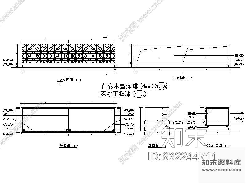 图块/节点欧式矮柜详图施工图下载【ID:832244711】