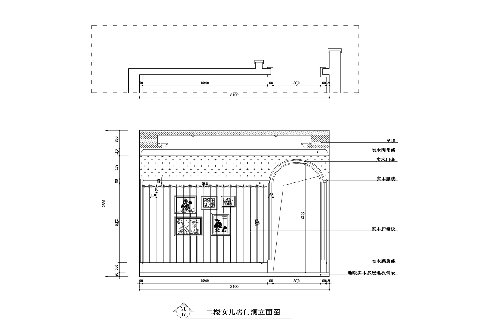 500平米美式新古典风格跃层公寓装修施工图cad施工图下载【ID:160079153】