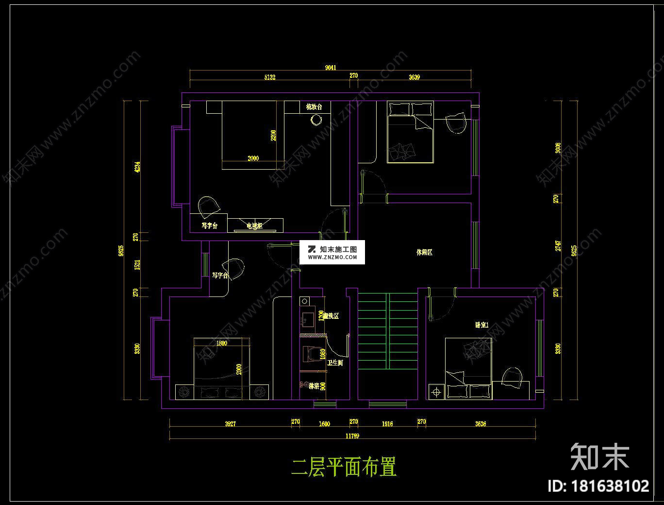 新农村别墅平面图插座图施工图下载【ID:181638102】