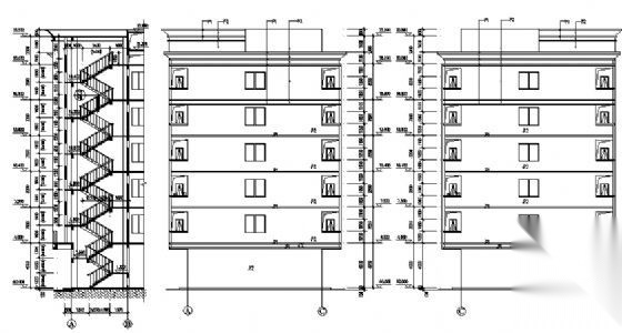 某职工六层公寓建筑施工图cad施工图下载【ID:149852135】