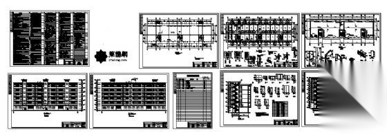 某职工六层公寓建筑施工图cad施工图下载【ID:149852135】