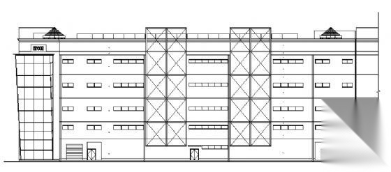 某四层厂房餐厅建筑施工图cad施工图下载【ID:151654169】