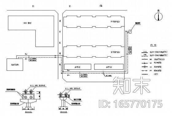 某印染厂宿舍室外供热管网施工图cad施工图下载【ID:165770175】