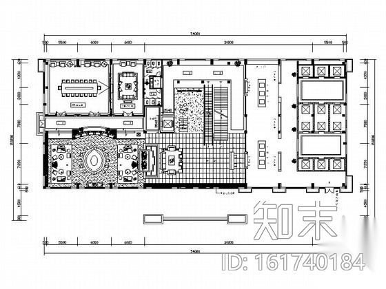 高档时尚现代酒店大堂吧室内装修施工图（含效果图）cad施工图下载【ID:161740184】