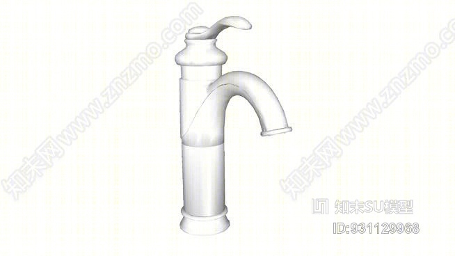 K-12183型Fairfax单高控制厕所水龙头SU模型下载【ID:931129968】