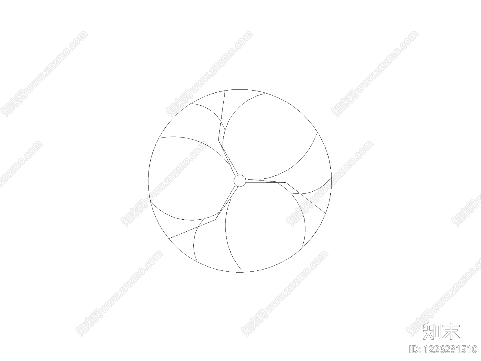 现代花CAD图纸
