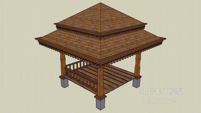 亭子SU模型下载【ID:47721205】